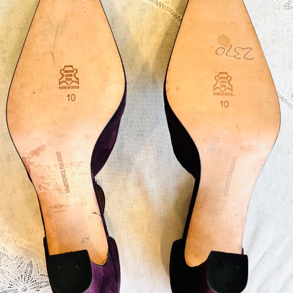NEW Size 9.5 Martinez Valero T-Strap SUEDE +LEATHER SOLE Burgundy 3” Heels - Picture 7 of 8